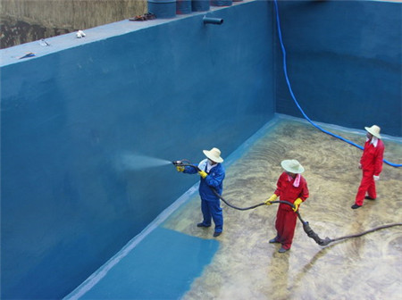 聚脲噴涂可用于游泳池、污水池防水防漏